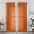Sheer Orange Curtains (Orange / 42"W x 78"L (Pack of 2))