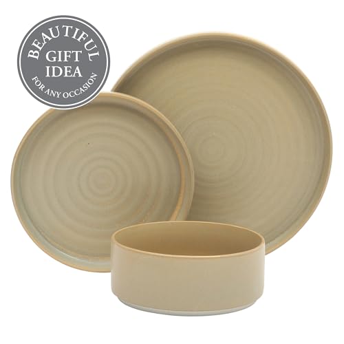 Echo Bay 12 Piece Porcelain Reactive Glaze (Green (Echo Bay) / Service for 4 (12pcs))