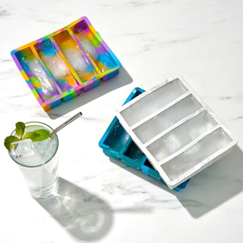Ice Cube Tray (Blue Marble / 5-inch Long Cubes)