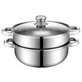Steamer Pot for Cooking 11 inch Steamer Pot 2 (Steamer Pot 11" 2Tier)