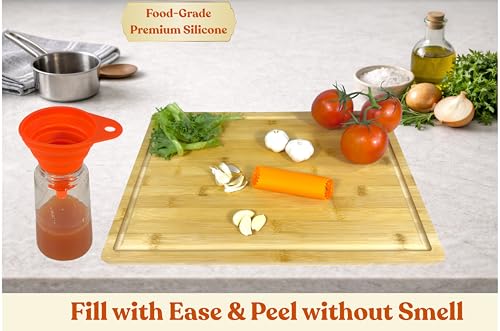 Clip On Strainer Silicone for Pots and Pans (Orange)
