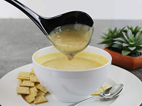 Melamine Soup Ladle Kitchen Utensil (10.5 inch Long, One Piece / Black)