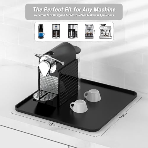Silicone Coffee Mat (Black / 16" x 16")