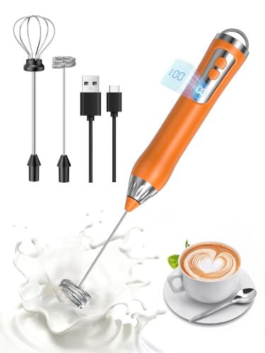 Rechargeable Milk Frother (Orange)