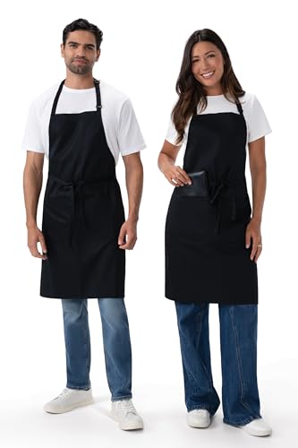 Unisex Butcher Apron (Black, 2 Pack)