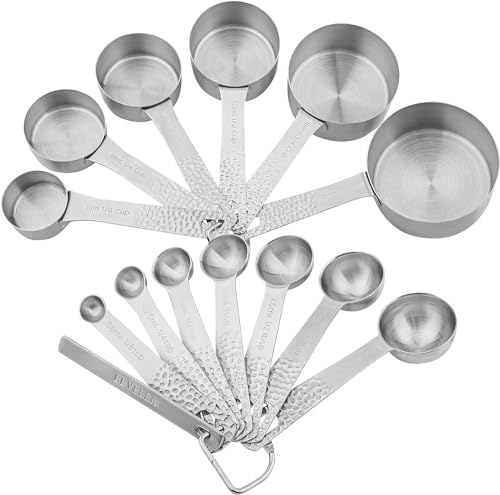 Measuring Cups and Spoons Set 14 (Siliver)