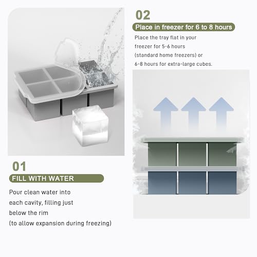 3 Pack Large Ice Cube Molds (Set 4)