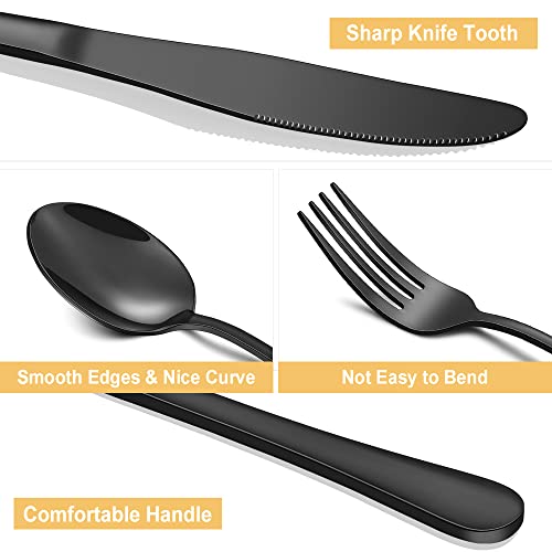 Black Silverware Set for 8 (Black)