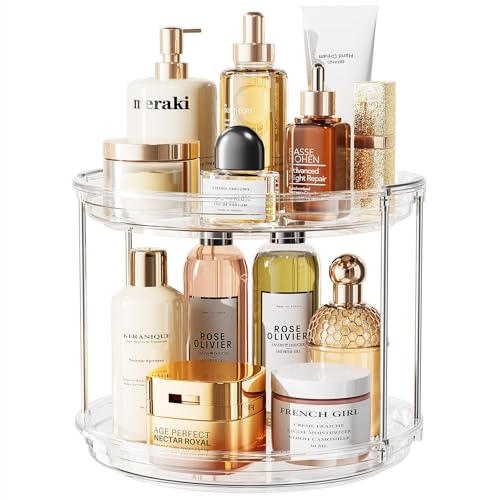 Rotating Makeup Organizer for Vanity (Clear / 10.6in 1 Pack)