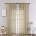 Taupe Sheer Curtains 90 Inches Long 2 Panels (Taupe / 59"W x 90"L (Pack of 2))