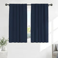 Blackout Curtain Panels for Kitchen (Navy Blue / 34"W x 45"L (Pack of 2))