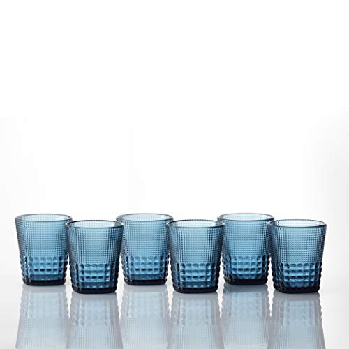 Malcolm Double Old Fashioned Cocktail Glass 6 Pack (Cornflower Blue)