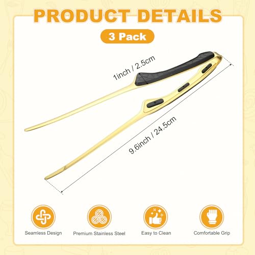 3 Pack Grill Tongs (Black)