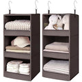 3 Shelf Hanging Closet Organizer (3-shelf Dark Brown / 2-Pack)