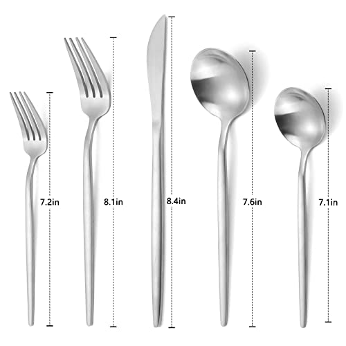Matte Silverware Set (Matte Silver)