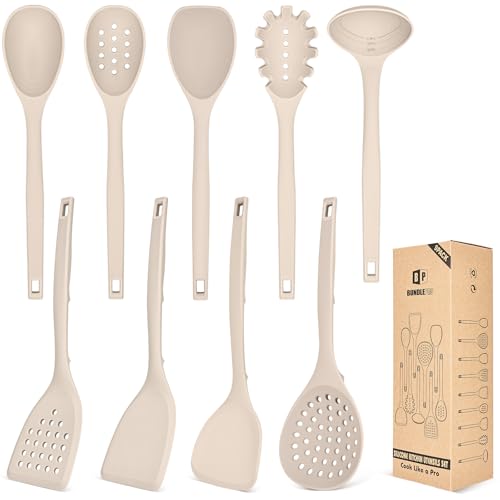 Silicone Cooking Utensils Set (Khaki)