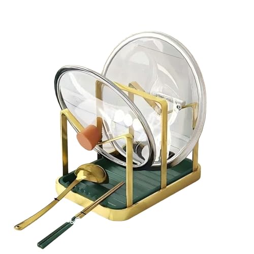 Lid Stand Lid Organizer Pot Lid Rack Holder for Utensils in Kitchen Cabinet Spatula Rack (Horizontal)