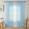 Sheer Curtains 84 Inches Long 2 Panels Set for Bedroom Living Room (Sky Blue / 42"W x 84"L (Pack of 2))