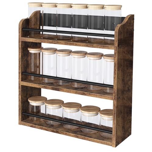 Spice Rack for Countertop (Rustic Brown)