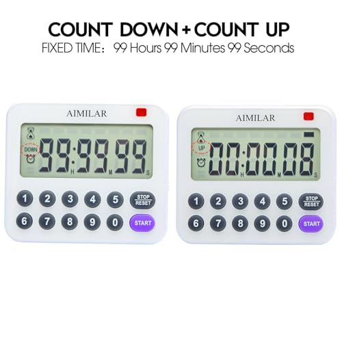 Magnetic Digital Kitchen Timer with Direct Numerical Keypad (Purple-1)