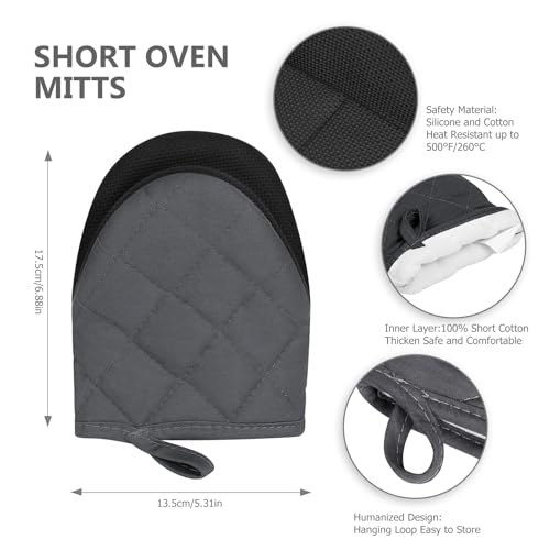 Mini Oven Mitts 2 (Cement Gray / 2 Pieces Set)