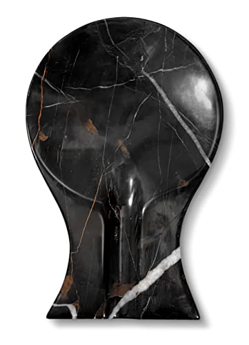 Luxury Handmade Multi Black Marble Spoon Rest for Kitchen Counter (Multi Black)