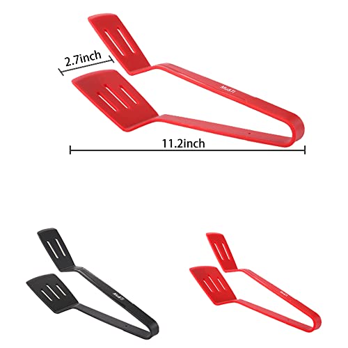 Silicone Kitchen Tongs 2 (2 Pack Red)