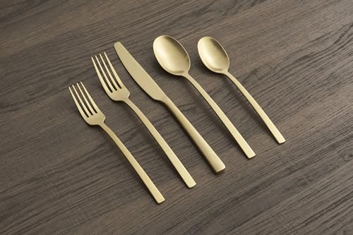 Beacon Gold Satin 20 (Gold Beacon Satin / 20-Piece Flatware Set)