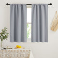 Blackout French Door Window Curtain Coverings (Silver Grey / 29"W x 45"L (Pack of 2))