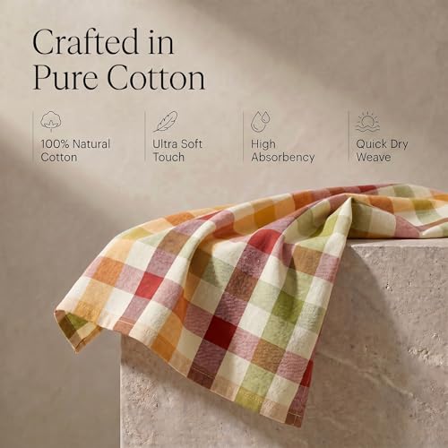 Kitchen Towels Cotton Dish Towels 20”x30” (20" x 30" (Set of 6) / 037 Harvest)