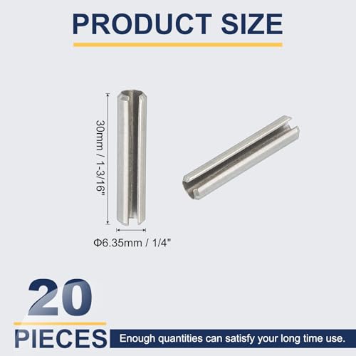 Slotted Spring Pin (1/4" x 1-3/16" (6.35mm x 30mm))