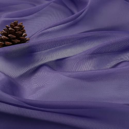 Purple Sheer Curtains 72 Inches Long 2 Panels Set (Purple / 59"W x 72"L (Pack of 2))