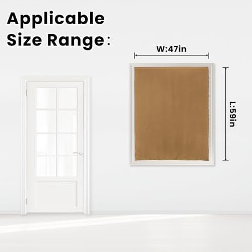 Self Adhesive Curtains (47"W x 59"L (Pack of 1) / Brown)