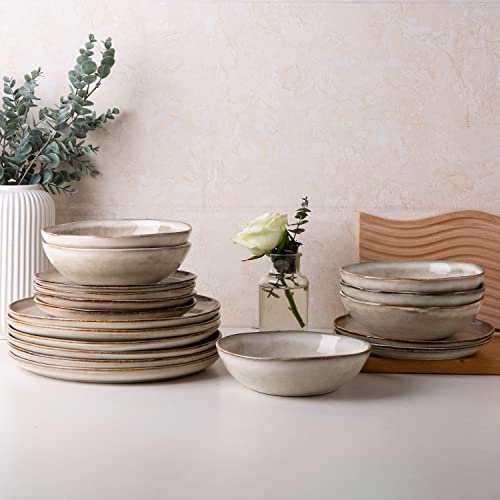 Ceramic Plates Set of 6 (Cappuccino / 8.5 Inch)