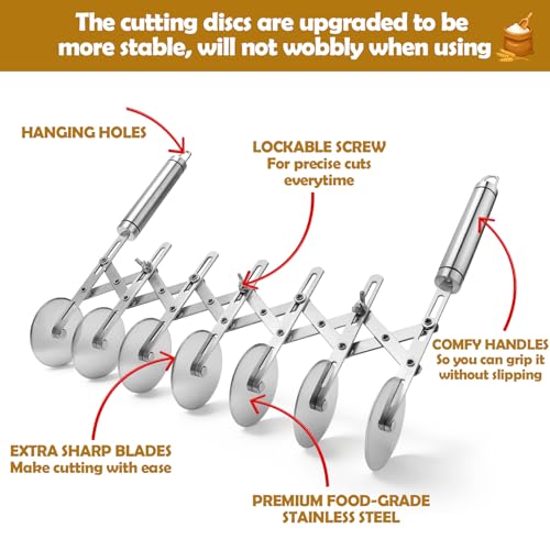 7 Wheel Pastry Cutter with Handle (7 wheel Pastry Cutter)