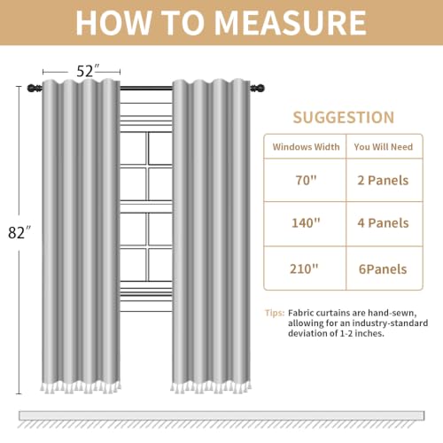 Burnt Orange 100% Boho Blackout Curtains 2 Panels 52W X 82L (Burnt Orange / 52"W x 82"L (Pack of 2))