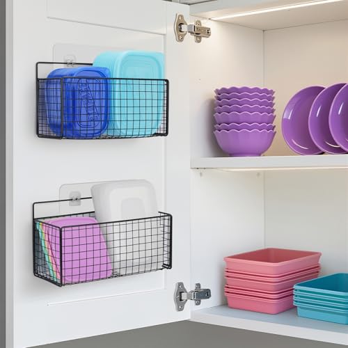 2 Pack Large Adhesive Kitchen Cabinet Door Organizer