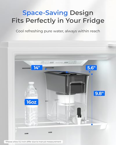 WFD-02L 35-Cup Water Filter Dispenser, Fluoride Reduction, Black (Black)