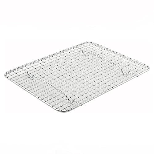Pan Grate, 8-Inch by 10-Inch,Chrome, Half Size (Half Size)