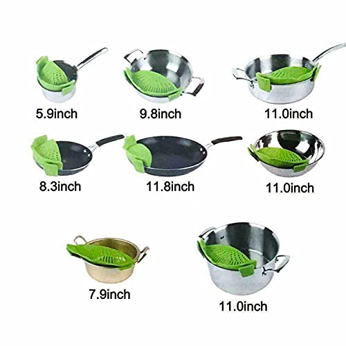 Clip on Kitchen Food Strainer for Spaghetti (Blue, Green)