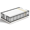 Guest Towel Holder Tray for Bathroom (Black/Farmhouse White / 9.06 x 5.51 x 2.56 inches)