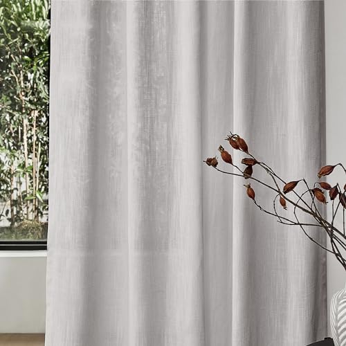 108 Inches Long Ceiling Curtains (50"W x 108"L (Pack of 2) / Light Grey)