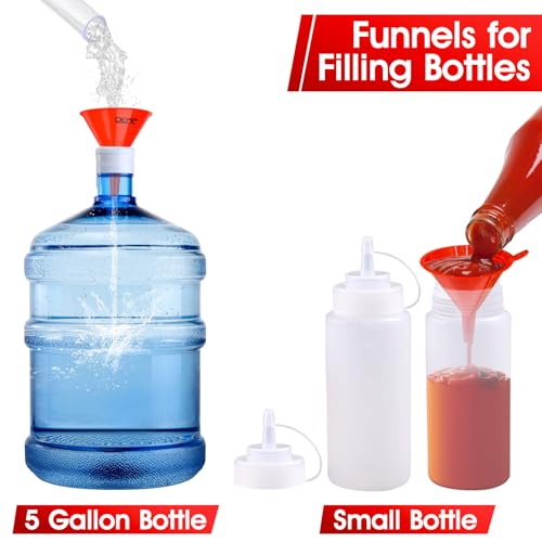 Oil Funnels Gas Funnels (4pcs Gas Plastic Funnel)