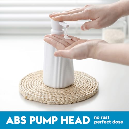 Small Soap Dispenser for Bathroom and Kitchen (White)