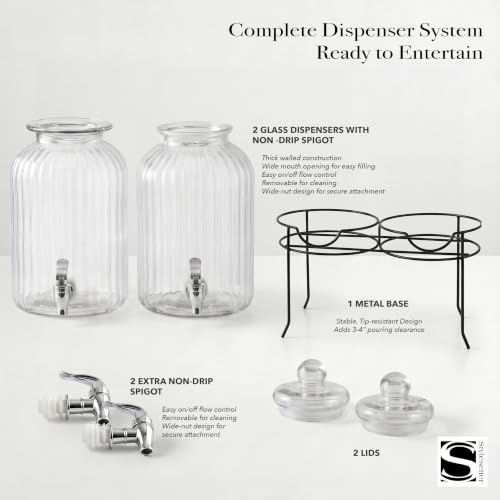 Canyon Beverage Dispenser Set of 2 Cold Drink Dispenser w