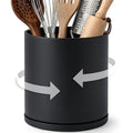 360° Rotating Kitchen Utensil Holder (Black / 7.2")