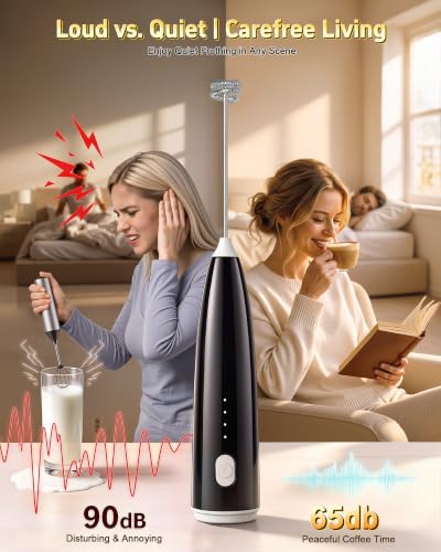 Milk Frother Handheld (Black)