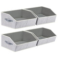 Trapezoid Closet Shelf Organizer (Light Gray / Large -4 Pack)
