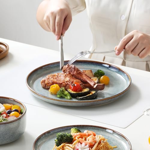 PLAYA Plates and Bowls Sets (Light Blue / 24 Pcs (Service for 8))