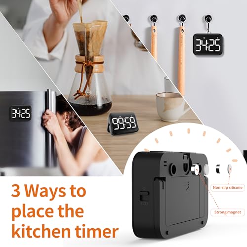 Digital Kitchen Timer (Dark Black)